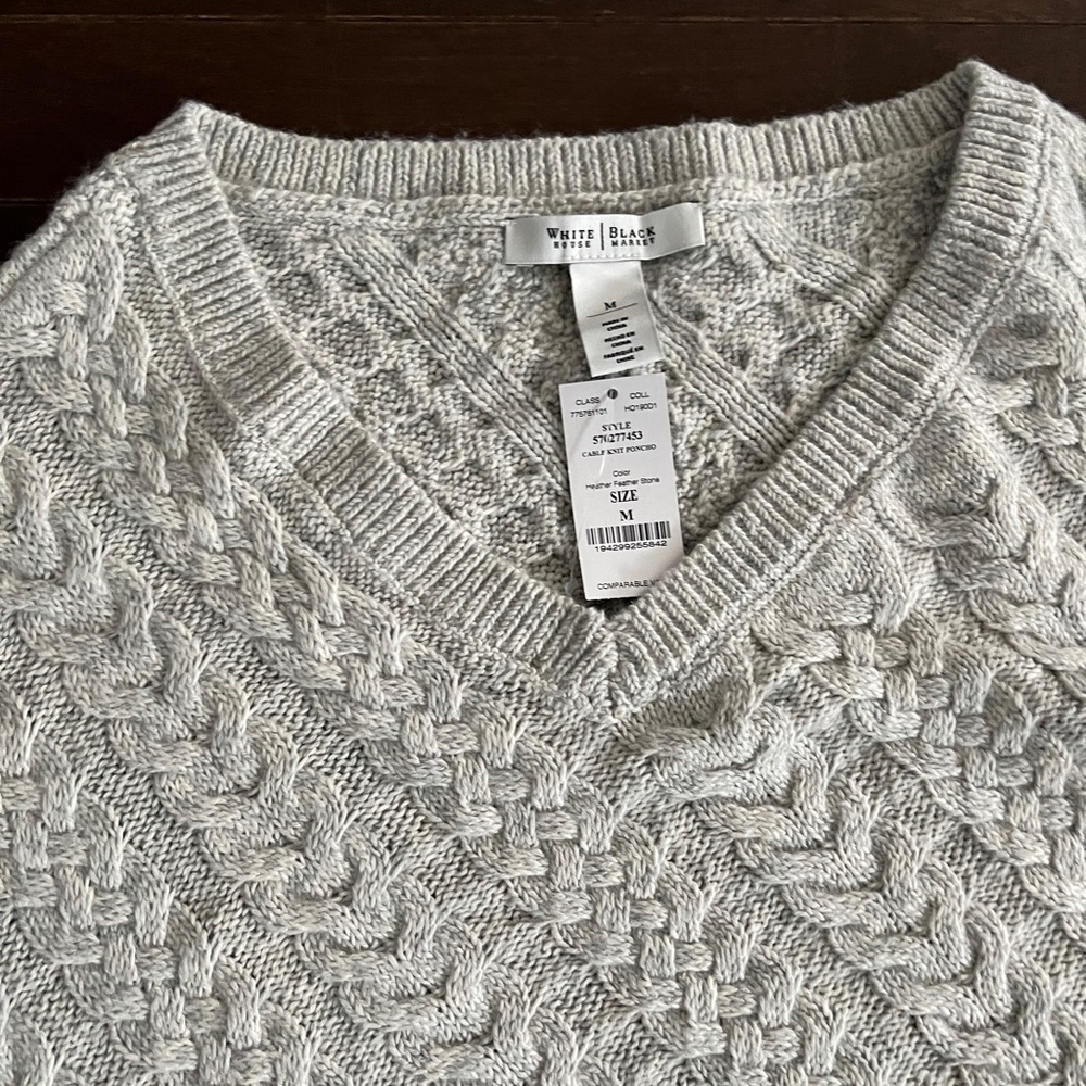 White House Black Market sweater poncho M - Picture 2 of 4